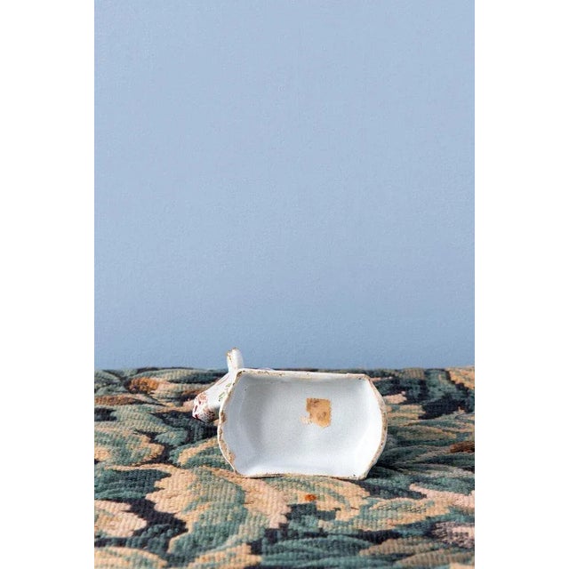 White Dutch Delft Polychrome Cow, 18th Century For Sale - Image 8 of 9