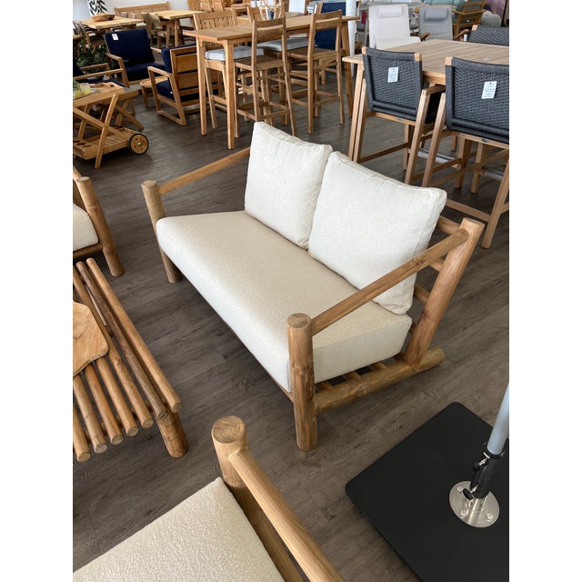 Rustic Havanna Double Sofa With Cushion For Sale - Image 3 of 3