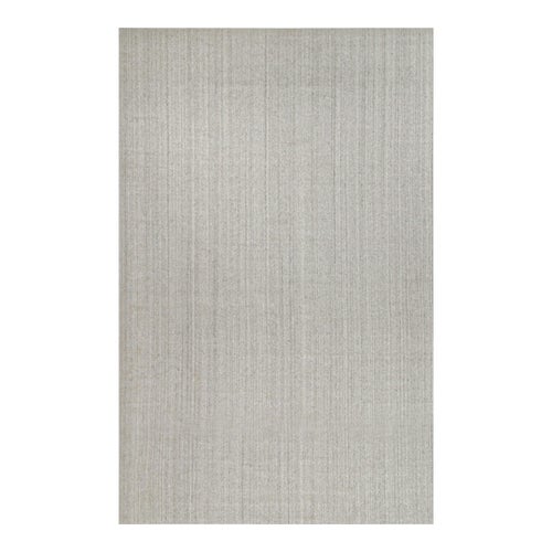 2010s Rug & Kilim’s Modern Rug in Solid Gray and Off-White Striae - 12x19