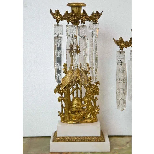 French Set of Three French Belle Époque Style Candelabras For Sale - Image 3 of 11