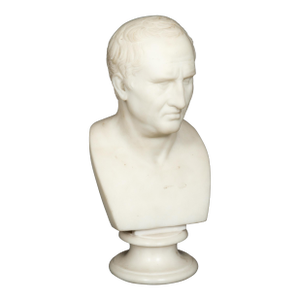 Italian Grand Tour Antique Marble Bust of Marcus Cicero, 19th Century
