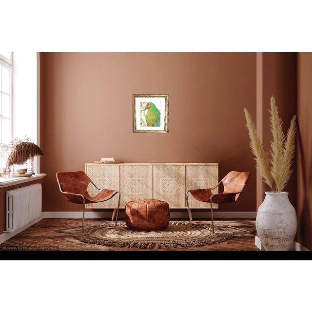 Parrot Chat - Contemporary Framed Pastel Drawing - Listed Artist Martha Holden For Sale In Los Angeles - Image 6 of 6