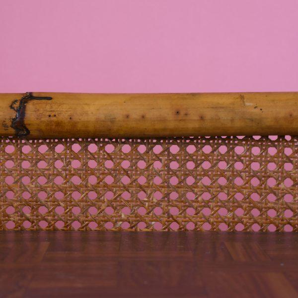 Coastal Vintage Rattan and Cane Desk For Sale - Image 3 of 6
