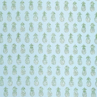Sample - Schumacher Piña Cove Indoor/Outdoor Fabric in Aquamarine For Sale