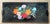 Hand-painted Folk Art floral tray with handles. Bright flowers pop against the black ground. Please see condition details...