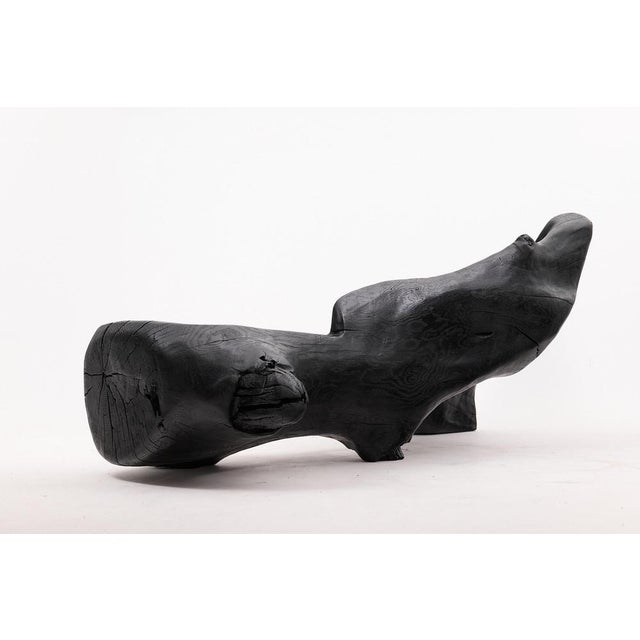 Sculptural Charred Wood Bench by Logniture For Sale - Image 9 of 18