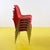 Vintage Stackable Red Chairs, Set of 6 For Sale - Image 4 of 8