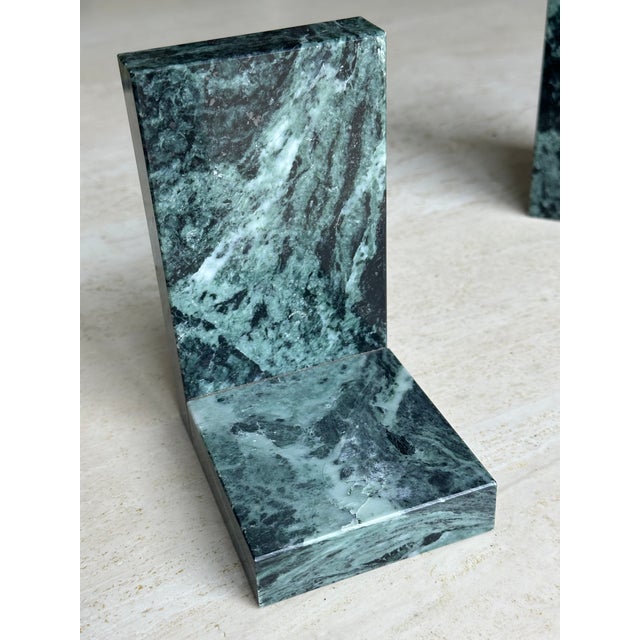 Vintage Green Marble Bookends - Pair For Sale In San Diego - Image 6 of 7