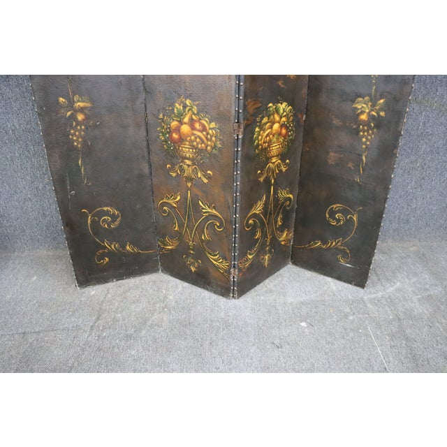 French Style Leather Room Divider Chairish