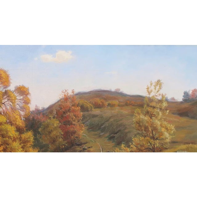 Realism Original Autumn Landscape Oil Painting, Ukrainian Artist (1992) 53-97 For Sale - Image 3 of 6