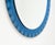 Mid-Century Blue Oval Wall Mirror attributed to Antonio Lupi for Cristal Luxor, Italy, 1960s For Sale - Image 6 of 14