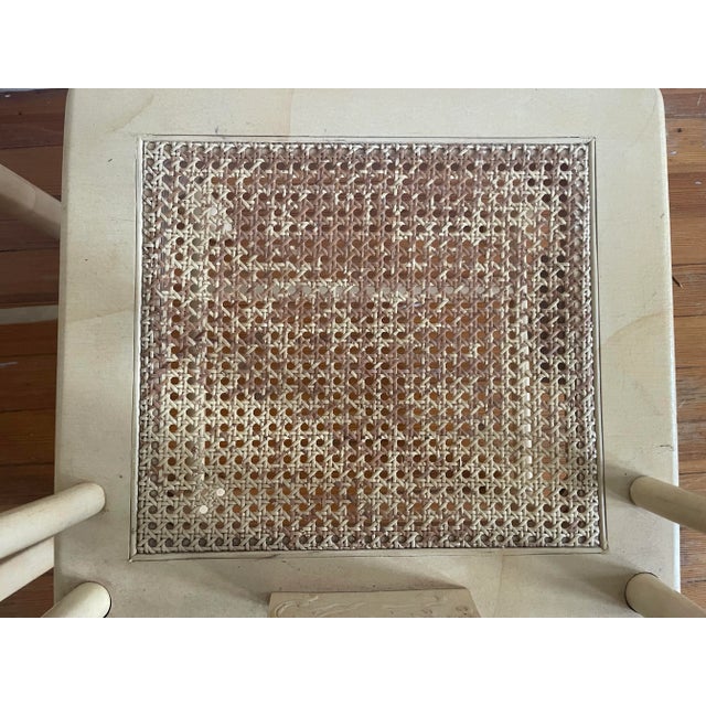 Mid-20th Century Pair of Henredon Lacquered Chinoiserie Caned Accent Chairs For Sale - Image 9 of 12