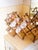 Vintage Burnt Tortoise or Scorched Bamboo Collapsable 8 Bottle Wine Rack For Sale - Image 10 of 11