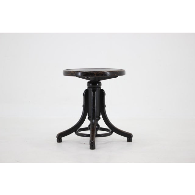 Adjustable Stool by Fischel, Czechoslovakia, 1930s For Sale - Image 3 of 14