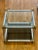 Mid Century Maison Jansen Style Two Tier Brass and Chrome Glass Square Tables, Pair For Sale - Image 10 of 12