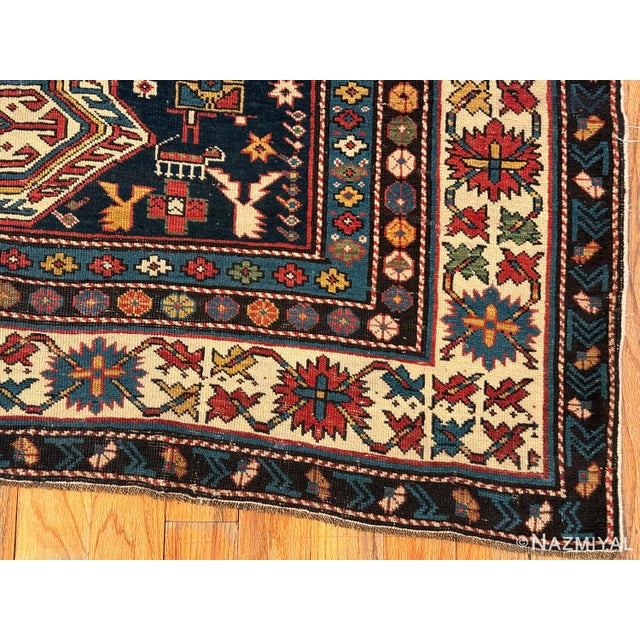 Black Nazmiyal Collection Antique Caucasian Shirvan Rug For Sale - Image 8 of 10
