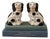 Staffordshire-Style Dogs Classic Black & White With Baskets (Pair) For Sale