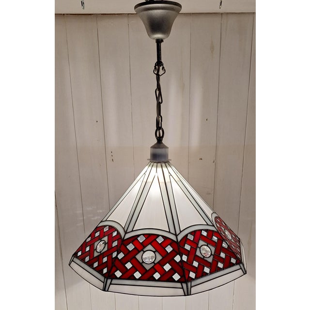 Silver Vintage Glass Pendant, 1970s For Sale - Image 8 of 8