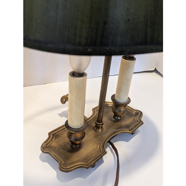 French Style Bouillette Bouillot Lamp With Green Shade Desk Lamp Circa 1950s For Sale - Image 11 of 11