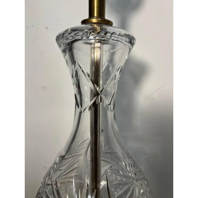 1940's French Crystal Table Lamps - a Pair For Sale In New York - Image 6 of 7