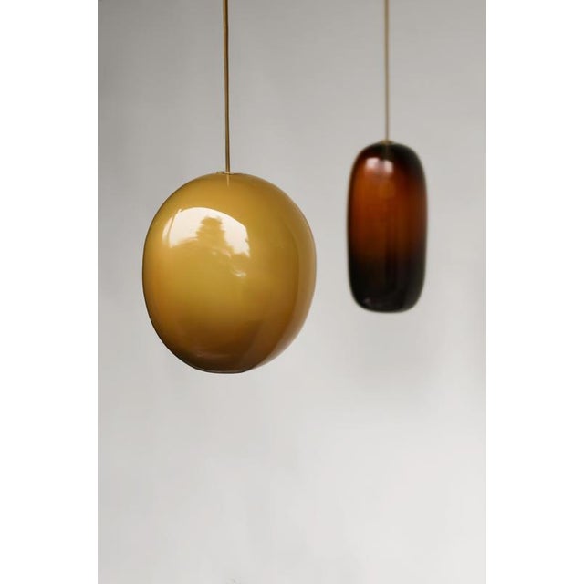 No. 134 Sculptural Light in Handblown Glass and Brass by Milla Vaahtera For Sale - Image 4 of 7