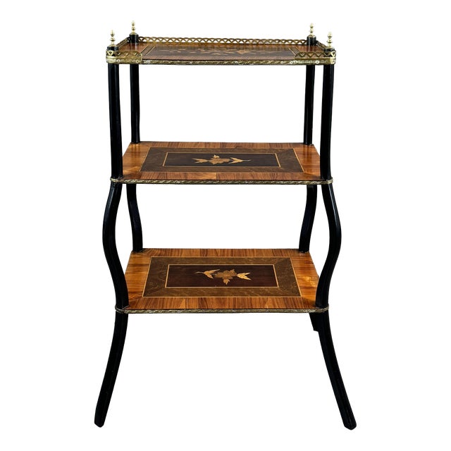 Napoleon III Style Marquetry Shelf, 19th Century For Sale