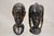 Traditional Vintage African Carved Ebony Wood Male and Female Bust Statue Sculptures- Set of 2 For Sale - Image 3 of 10