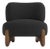 Modern Tobo Armchair in Fabric Boucle Black and Smoked Oak Wood by Collector Studio For Sale