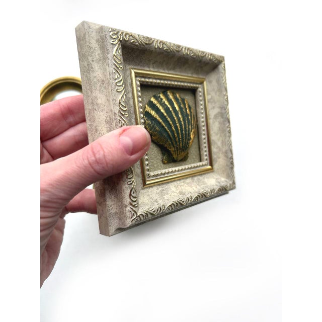 Wood Set of 3 Miniature Framed Oil Paintings Vintage Frames Tiny Decor Wall Art For Sale - Image 7 of 11
