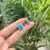 4ct Cushion Cut Natural Turquoise Diamond Halo Stud Earrings in 14k Yellow Gold- 2 Pieces For Sale In New York - Image 6 of 16