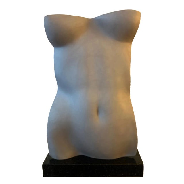 2000 "Torsolino (Satin)" Figurative Bronze Color Cast Iron on Granite Sculpture by Gerald Siciliano For Sale - Image 4 of 4