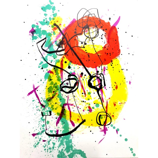 Joan Miro - Original Colorful Lithograph 1961 For Sale