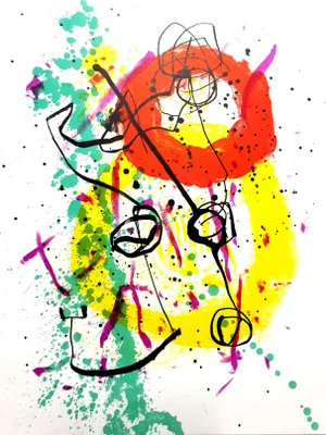 Joan Miro - Original Colorful Lithograph 1961