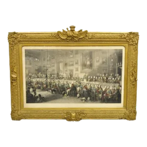 19th Century William Salter "The Waterloo Banquet at Apsley House" Framed Engraving