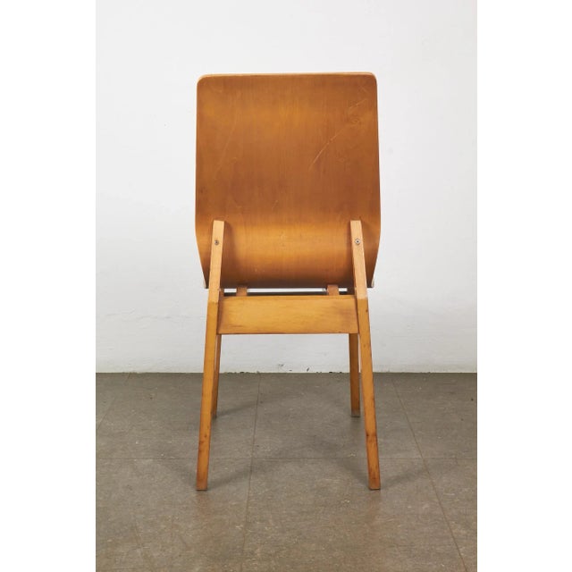Vintage Curved Plywood Chairs, 1950s, Set of 6 For Sale - Image 6 of 18