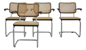 Vintage B64 Cantilever Chairs by Marcel Breuer for Thonet, 1979-1980, Set of 4