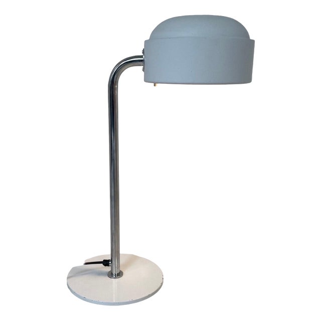 Vintage Desk Lamp with Mirrored Inside from Falkenbergs Belysning, Sweden, 1970s For Sale
