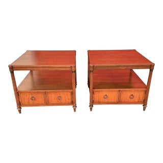1960s Vintage Baker Furniture French Regency End Tables, a Pair For Sale