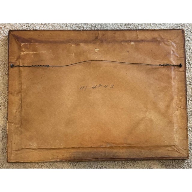 French 18th Century French Architectural Interior Engraving of Ornate Fireplace, Gilt Frame For Sale - Image 3 of 9