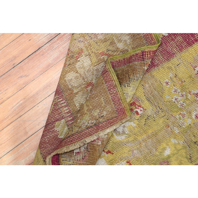 Late 19th Century Antique Zabihi Collection Ghiordes Small Floral Runner - 3'6" x 7' For Sale - Image 5 of 10