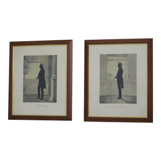 Pair State Representatives Calhoon & Clay Framed Silhouettes For Sale