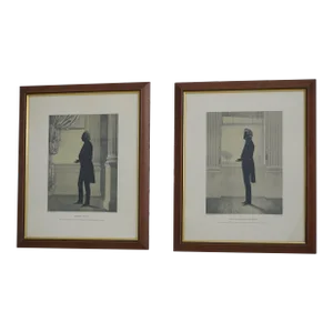 Pair State Representatives Calhoon & Clay Framed Silhouettes