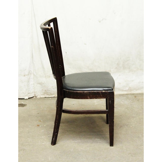 Traditional Black Vinyl Seat Chair by Thonet For Sale - Image 3 of 5