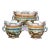 19th Century French Barbotine Hunt Motifs Cache Pots and Jardiniere, Set of 3 For Sale