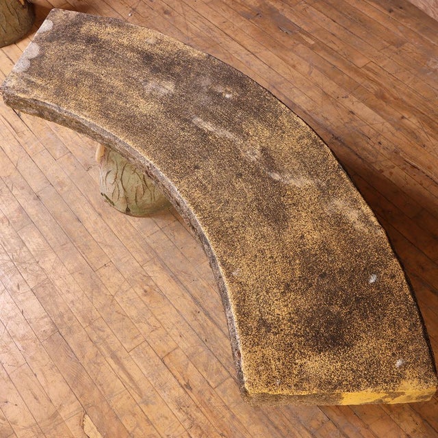Pair of French Faux Bois Cast Stone Benches, C. 1960 For Sale - Image 4 of 7