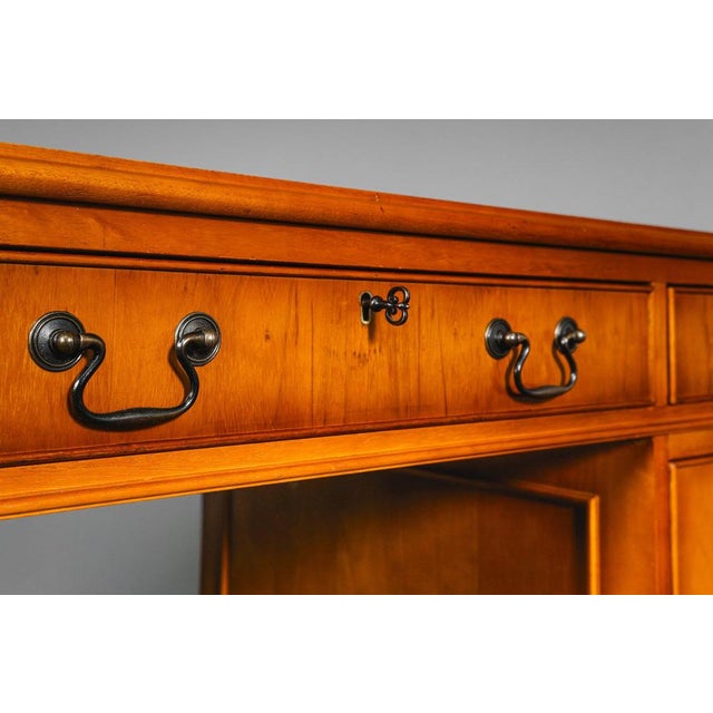 English Desk in Leather & Pine, 1800s For Sale - Image 12 of 18