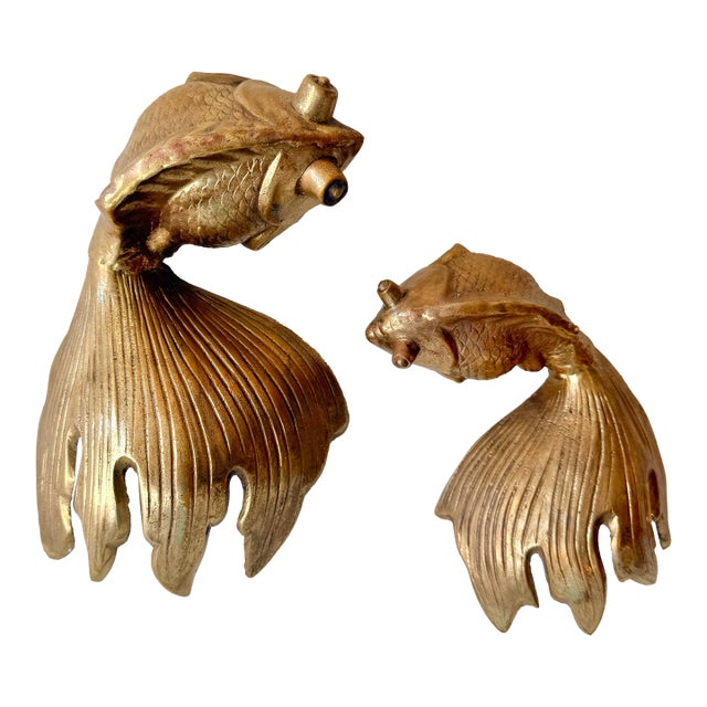 Brass Koi Goldfish; A Pair For Sale