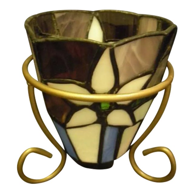 Vintage Stained Glass Holder for Plants For Sale