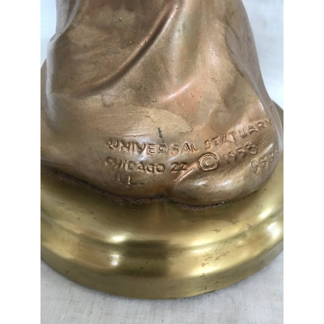 Gold Hollywood Regency Gilded Chinoiserie Statue Wise Man For Sale - Image 8 of 9
