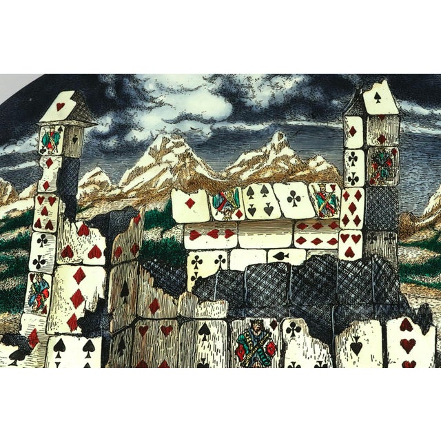 Wood Fornasetti ‘Città Di Carte’ House of Cards Side Table the Top Dated 1990, Numbered 4/6 Atelier Fornasetti, Milan, After a Design by Piero Fornasetti For Sale - Image 7 of 16